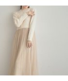 【クチュール ブローチ/Couture Brooch】のリブニットチュールドッキングワンピース 人気、トレンドファッション・服の通販 founy(ファニー) ファッション Fashion レディースファッション Fashion for Women ワンピース Dresses キラキラ Sparkly, Glittery ストレッチ Stretch, Stretchy Fabric スマート Smart, Elegant チュール Tulip, Tulip Motif ドッキング Docking, Mixed Material プリーツ Pleats, Pleated リブニット Rib Knit, Ribbed Knit thumbnail アイボリー|ID: prp329100004772467 ipo3291000000034578966