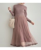 【クチュール ブローチ/Couture Brooch】のリブニットチュールドッキングワンピース 人気、トレンドファッション・服の通販 founy(ファニー) ファッション Fashion レディースファッション Fashion for Women ワンピース Dresses キラキラ Sparkly, Glittery ストレッチ Stretch, Stretchy Fabric スマート Smart, Elegant チュール Tulip, Tulip Motif ドッキング Docking, Mixed Material プリーツ Pleats, Pleated リブニット Rib Knit, Ribbed Knit thumbnail ピンクベージュ|ID: prp329100004772467 ipo3291000000034578968