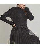 【クチュール ブローチ/Couture Brooch】の【S-LL/キラキラリブニット】チュールドッキング ワンピース 人気、トレンドファッション・服の通販 founy(ファニー) ファッション Fashion レディースファッション Fashion for Women ワンピース Dresses 2025年 2025 2025-2026秋冬・A/W Autumn/Winter 2025–26 AW25–26 キラキラ Sparkly, Glittery ストレッチ Stretch, Stretchy Fabric スマート Smart, Elegant チュール Tulip, Tulip Motif ドッキング Docking, Mixed Material プリーツ Pleats, Pleated リブニット Rib Knit, Ribbed Knit thumbnail ブラック|ID: prp329100004772467 ipo3291000000035114507