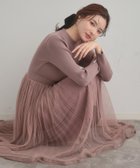 【クチュール ブローチ/Couture Brooch】の【S-LL/キラキラリブニット】チュールドッキング ワンピース 人気、トレンドファッション・服の通販 founy(ファニー) ファッション Fashion レディースファッション Fashion for Women ワンピース Dresses 2025年 2025 2025-2026秋冬・A/W Autumn/Winter 2025–26 AW25–26 キラキラ Sparkly, Glittery ストレッチ Stretch, Stretchy Fabric スマート Smart, Elegant チュール Tulip, Tulip Motif ドッキング Docking, Mixed Material プリーツ Pleats, Pleated リブニット Rib Knit, Ribbed Knit thumbnail ピンクベージュ|ID: prp329100004772467 ipo3291000000035114508