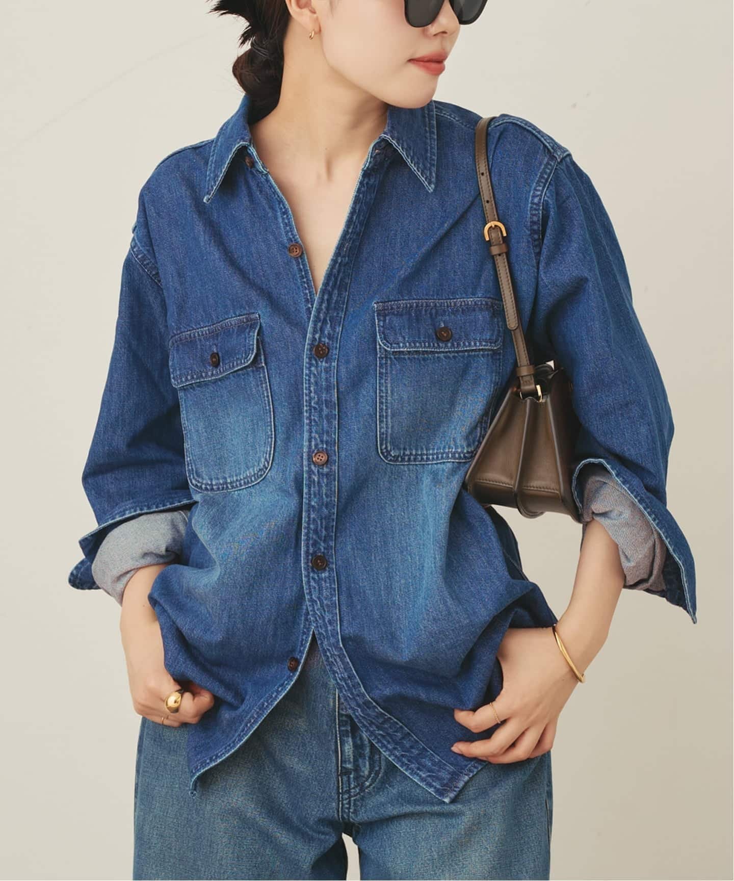 【プラージュ/Plage】のDENIM シャツ インテリア・キッズ・メンズ・レディースファッション・服の通販 founy(ファニー) 　ファッション　Fashion　レディースファッション　Fashion for Women　トップス・カットソー　Cut & Sew Tops　シャツ・ブラウス・オフィスカジュアル　Elegant Blouses & Button-Ups　おすすめ　Recommended / Our Picks　デニム　Denim, Jeans Material　ブルー|ID: prp329100004772478 ipo3291000000034579167