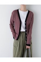 【ヒューマンウーマン/HUMAN WOMAN】のパネルリブVネックカーディガン ブラックBD3|ID: prp329100004772490 ipo3291000000034579342