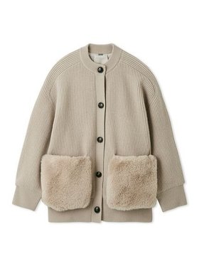 【ミラオーウェン/Mila Owen】の2WAYファーポケットMIXヤーンカーディガン 人気、トレンドファッション・服の通販 founy(ファニー) ファッション Fashion レディースファッション Fashion for Women トップス・カットソー Cut & Sew Tops カーディガン・羽織り Layered Style Cardigans エレガント 上品 Elegant カーディガン Cardigan, Knitwear ストレッチ Stretch, Stretchy Fabric スマート Smart, Elegant パッチ Patch, Appliqué ポケット Pocket, Pocket Detail メランジ Melange, Mixed Yarn A/W・秋冬 Autumn/Winter |ID:prp329100004772517