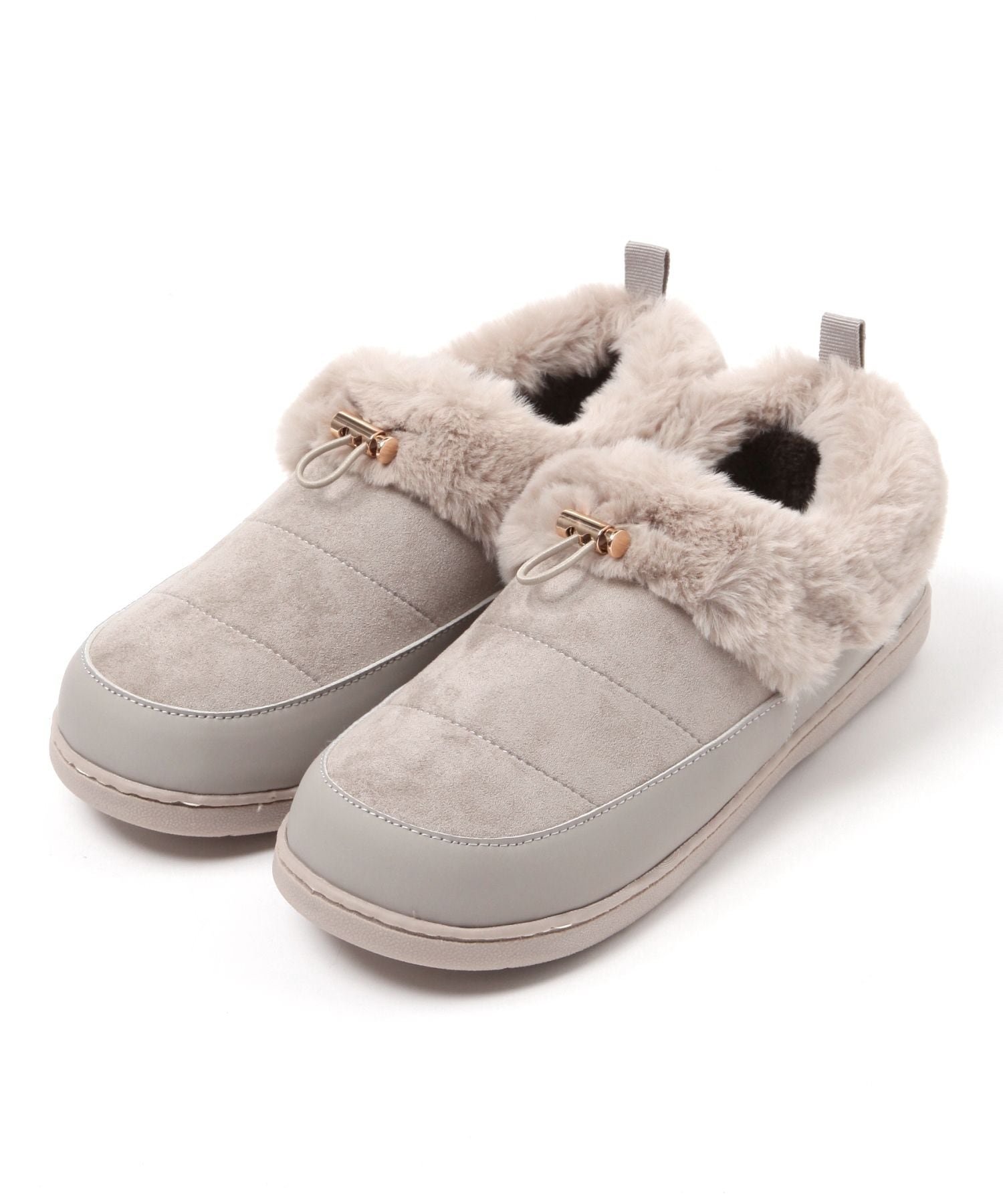 【グローバルワーク/GLOBAL WORK】のエアかるファーモックシューズ/603218 インテリア・キッズ・メンズ・レディースファッション・服の通販 founy(ファニー) 　ファッション　Fashion　レディースファッション　Fashion for Women　デニム　Denim, Jeans Material　フィット　Fit, Slim Fit　フェイクファー　Faux Fur, Imitation Fur　フォルム　Silhouette, Form　ライニング　Inner Lining, Inner Fabric, Lined　冬　Winter / This Winter　抗菌　Antibacterial, Bacteria-Resistant　楽ちん　Easy Fit, Comfortable　ライトグレー11|ID: prp329100004772524 ipo3291000000034579675