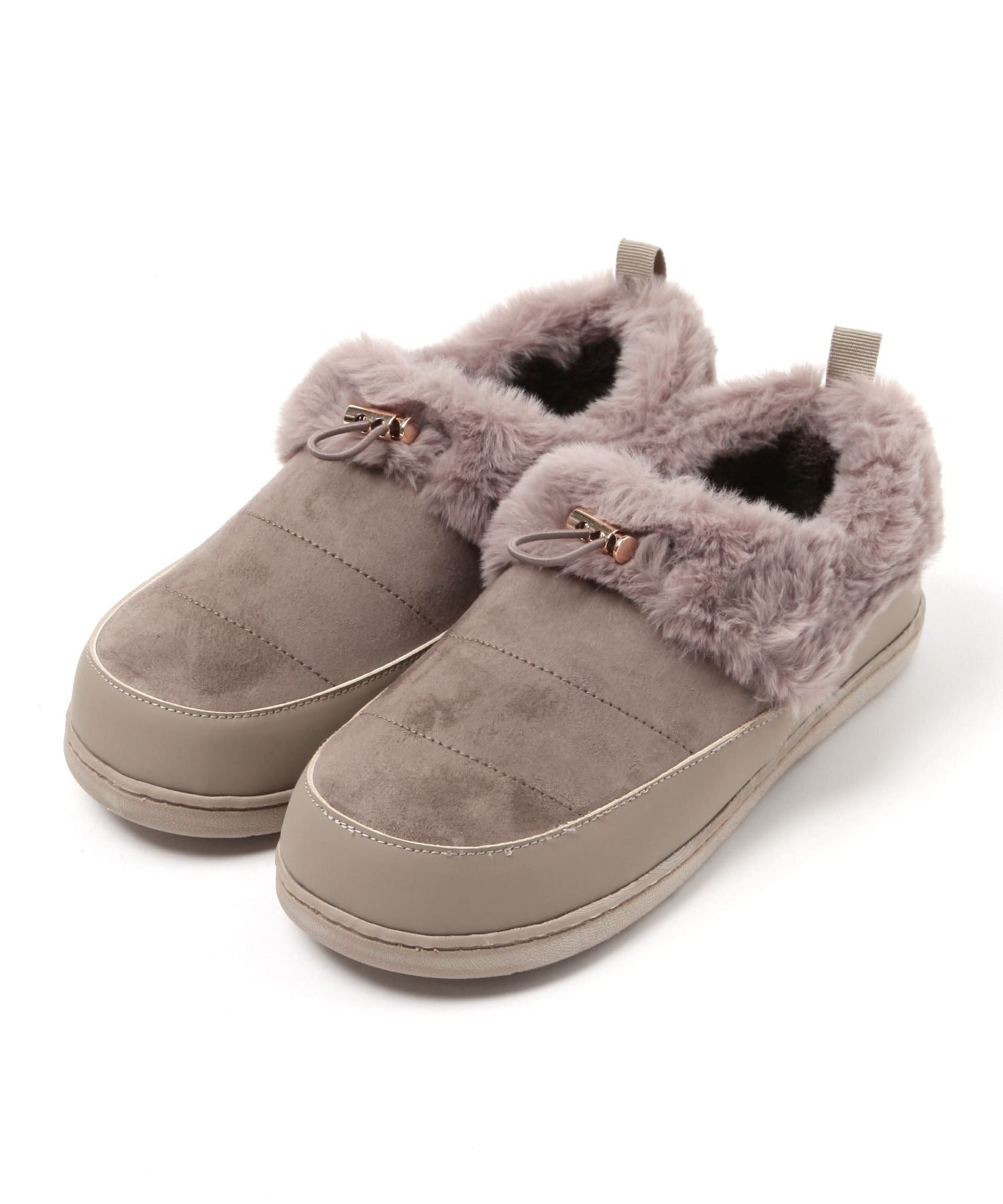 【グローバルワーク/GLOBAL WORK】のエアかるファーモックシューズ/603218 インテリア・キッズ・メンズ・レディースファッション・服の通販 founy(ファニー) 　ファッション　Fashion　レディースファッション　Fashion for Women　デニム　Denim, Jeans Material　フィット　Fit, Slim Fit　フェイクファー　Faux Fur, Imitation Fur　フォルム　Silhouette, Form　ライニング　Inner Lining, Inner Fabric, Lined　冬　Winter / This Winter　抗菌　Antibacterial, Bacteria-Resistant　楽ちん　Easy Fit, Comfortable　ベージュ52|ID: prp329100004772524 ipo3291000000034579676