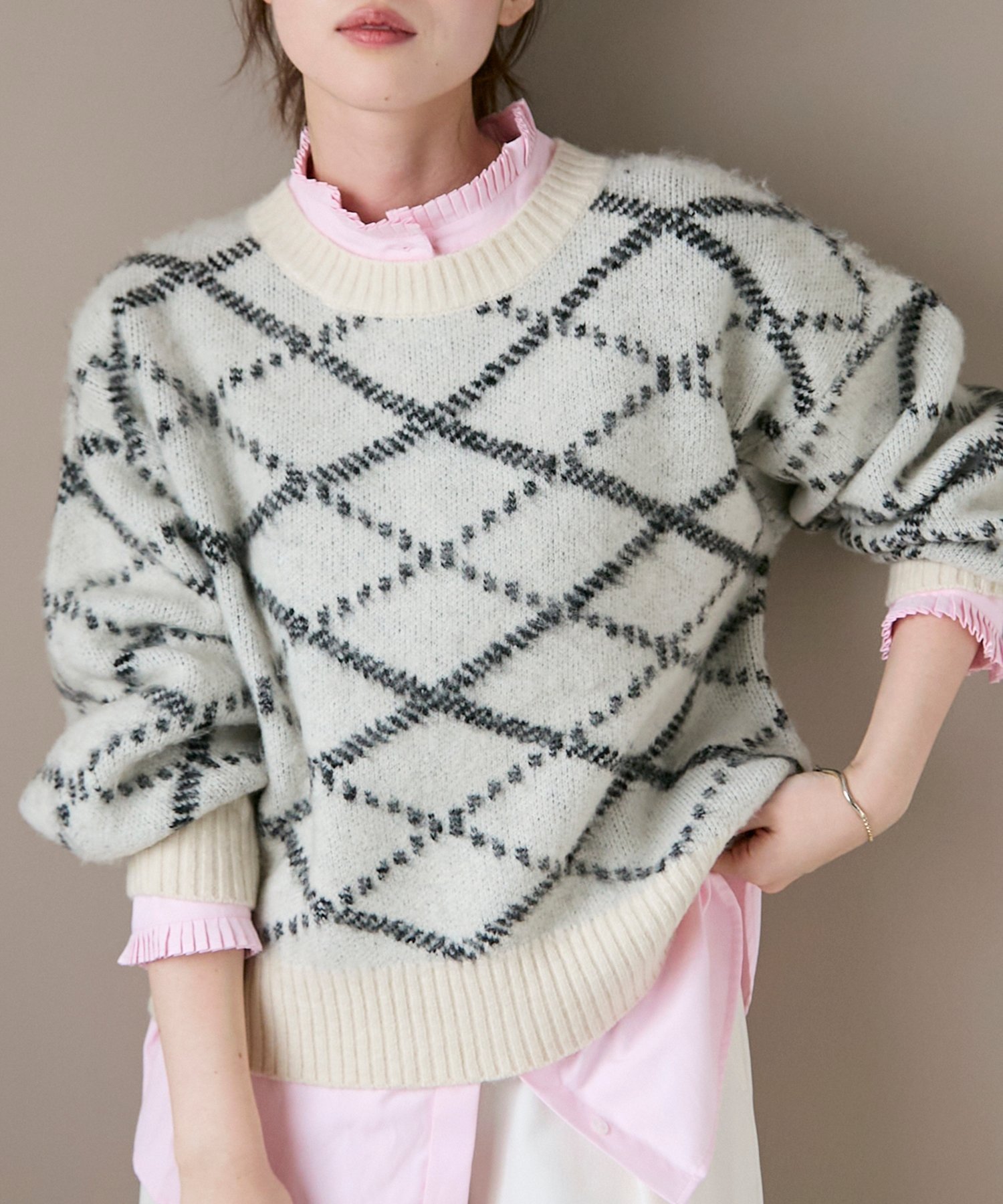 【ルクールブラン/le.coeur blanc】の《WEB限定アイテム》起毛チェックニットプルオーバー インテリア・キッズ・メンズ・レディースファッション・服の通販 founy(ファニー) ファッション Fashion レディースファッション Fashion for Women トップス・カットソー Cut & Sew Tops ニット Knit Tops & Sweaters カジュアルプルオーバー・ニットトップス Pullovers & Knit Tops / Casual Pullovers おすすめ Recommended / Our Picks サロペット Overalls, Salopette シンプル Simple, Minimal タイトスカート Pencil Skirt, Tight Skirt チェック Check, Plaid, Tartan バランス Balance, Style Balance ワイド Wide, Wide Fit アイボリー|ID: prp329100004772539 ipo3291000000034579866