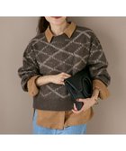 【ルクールブラン/le.coeur blanc】の《WEB限定アイテム》起毛チェックニットプルオーバー ブラウン|ID: prp329100004772539 ipo3291000000034579868