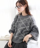 【ルクールブラン/le.coeur blanc】の《WEB限定アイテム》起毛チェックニットプルオーバー グレー|ID: prp329100004772539 ipo3291000000034579870