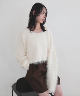 【リアン/Lian】のフェザーVネックニットプルオーバー 人気、トレンドファッション・服の通販 founy(ファニー) ファッション Fashion レディースファッション Fashion for Women トップス・カットソー Cut & Sew Tops ニット Knit Tops & Sweaters カジュアルプルオーバー・ニットトップス Pullovers & Knit Tops / Casual Pullovers Vネックトップス V-Neck Tops / V-Cut Neckline Shirts フェザー Feather, Feather Detail |ID:prp329100004772587
