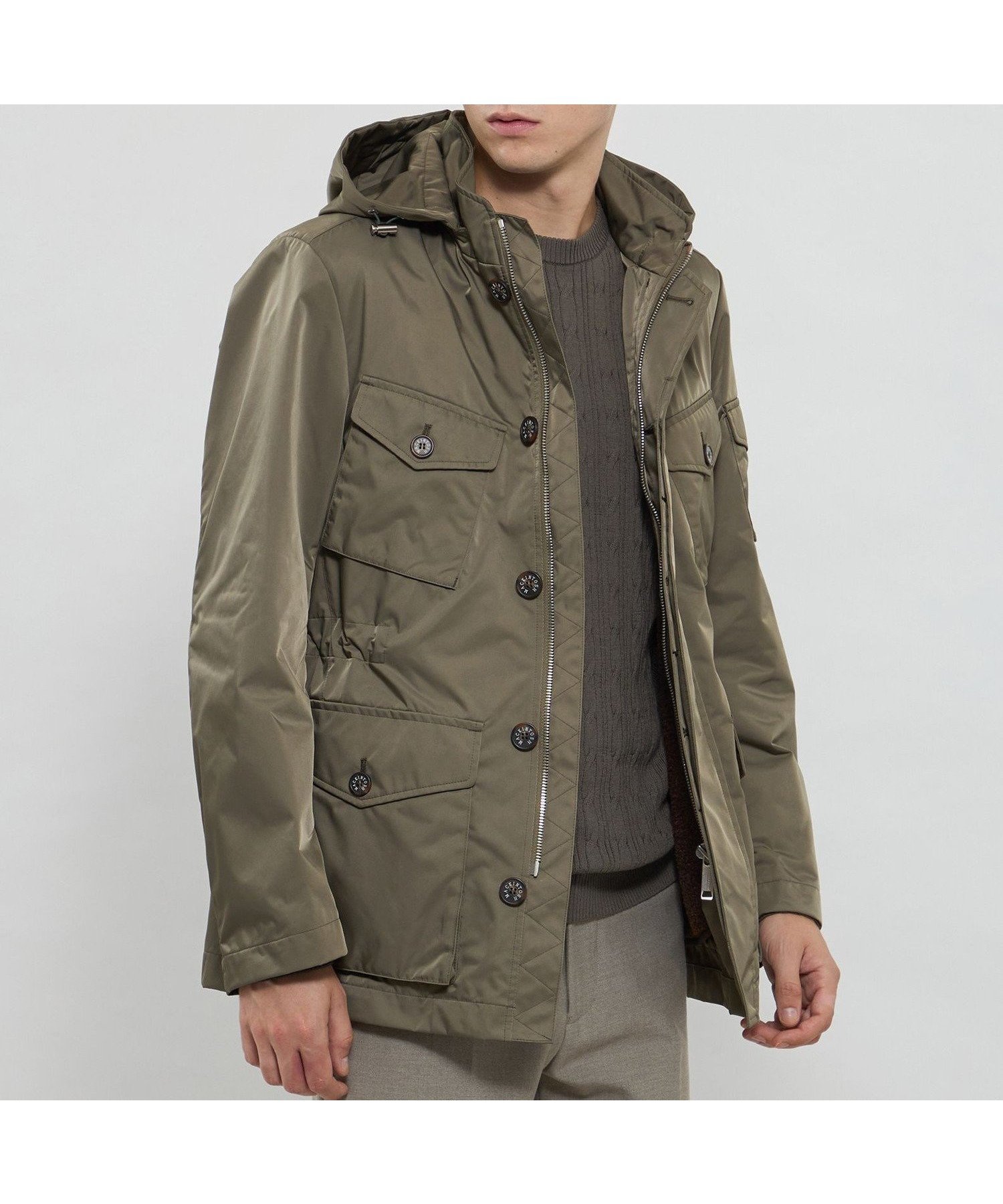 【マッキントッシュ ロンドン/MACKINTOSH LONDON / MEN】の【BERWICK】高密度ポリエステルブルソン インテリア・キッズ・メンズ・レディースファッション・服の通販 founy(ファニー) 　ファッション　Fashion　メンズファッション　Fashion for Men　アクセサリー　Fashion Accessories　秋　Autumn　パターン　Pattern, Design Print　フェイクファー　Faux Fur, Imitation Fur　フランス　France, French　フロント　Front, Front Design　ポケット　Pocket, Pocket Detail　別注　Limited Edition, Custom Order　メタル　Metal, Metal Parts　モチーフ　Motif, Design Theme　ライナー　Liner, Inner Layer　ラグジュアリー　Luxury, Elegant　冬　Winter / This Winter　カーキ|ID: prp329100004772669 ipo3291000000034581296