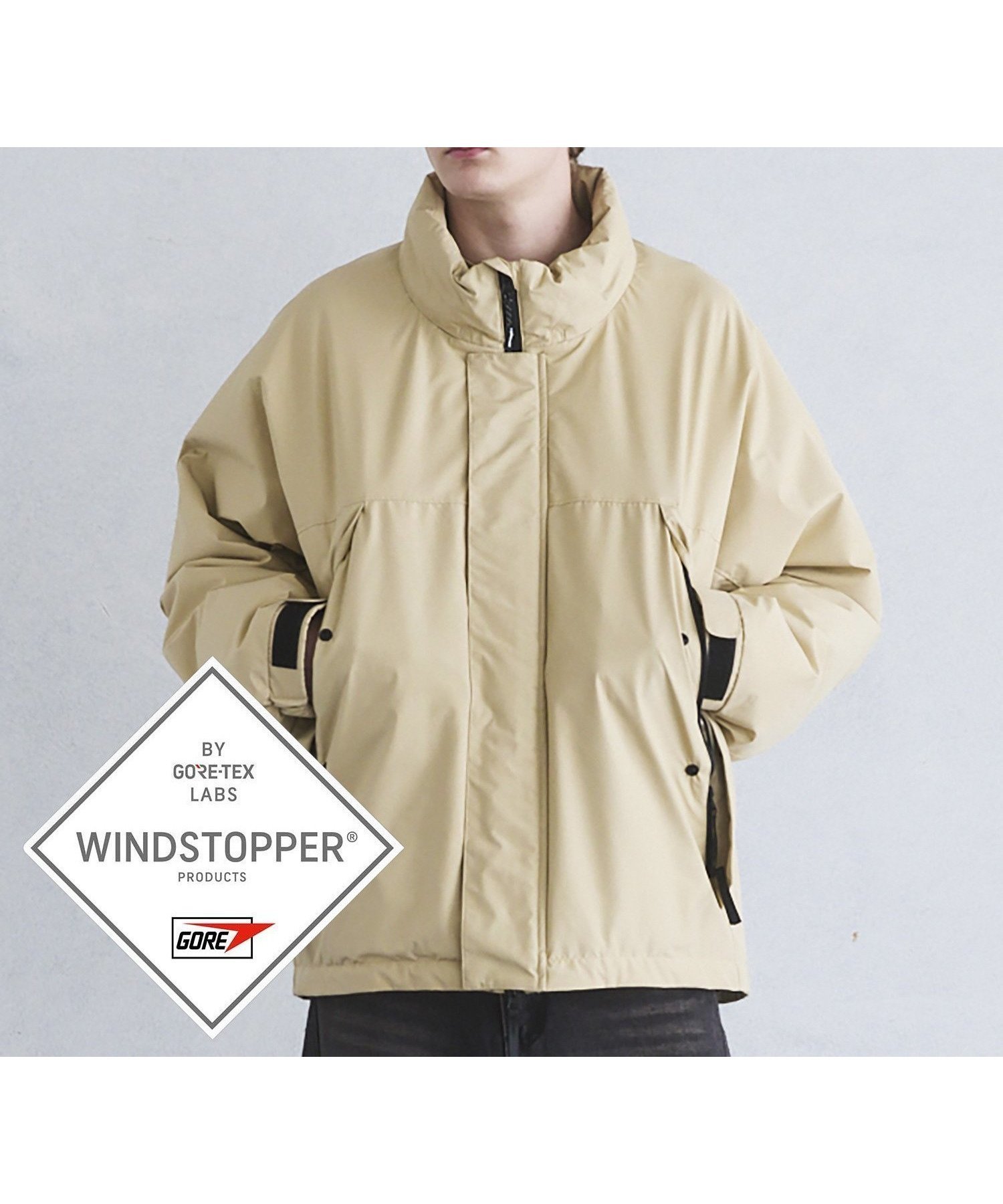 【シフォン/SHIFFON / MEN】の+phenix L-7.2ダウンジャケット WINDSTOPPER インテリア・キッズ・メンズ・レディースファッション・服の通販 founy(ファニー) 　ファッション　Fashion　メンズファッション　Fashion for Men　アウトドア　Outdoor Clothing　コレクション　Collection, Seasonal Line　今季　This Season, Current Season　軽量　Lightweight, Ultra Light　ジャケット　Jacket, Outerwear　タフタ　Taffeta, Structured Fabric　ダウン　Down, Puffer　なめらか　Smooth, Silky Texture　人気　Popular, Best Seller　フラップ　Flap, Flap Pocket　ポケット　Pocket, Pocket Detail　冬　Winter / This Winter　2025年　2025　2025-2026秋冬・A/W　Autumn/Winter 2025–26 AW25–26　beige|ID: prp329100004772798 ipo3291000000034582570