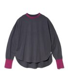 【ゴースローキャラバン/go slow caravan】のGENTIL/ジャンティー 衿2重トリム裾ラウンドロンTEE (WOMENS) 人気、トレンドファッション・服の通販 founy(ファニー) ファッション Fashion レディースファッション Fashion for Women トップス・カットソー Cut & Sew Tops ロングTシャツ・Tシャツ Longline T-Shirts & Tees ラウンド Round, Round Neck thumbnail チャコール|ID: prp329100004772808 ipo3291000000034582803
