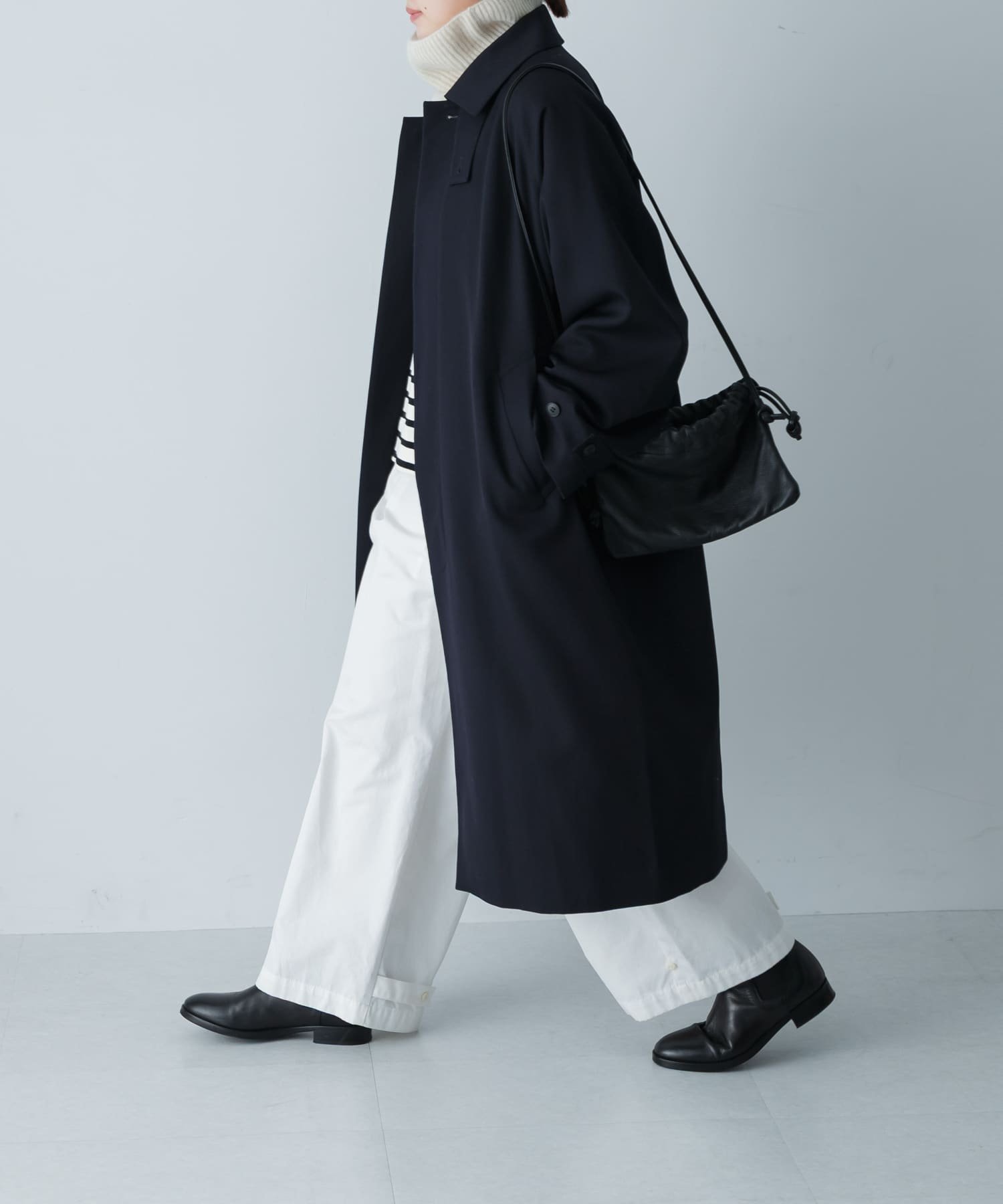 【かぐれ/kagure / URBAN RESEARCH】のウーステッドウールコート インテリア・キッズ・メンズ・レディースファッション・服の通販 founy(ファニー) 　ファッション　Fashion　レディースファッション　Fashion for Women　アウター　Coat / Outerwear Collection　コート・ロングコート・ピーコート　Long Coats, Peacoats & More　インナー　Innerwear　春　Spring　秋　Autumn　キュプラ　Cupro, Eco Fabric　シンプル　Simple, Minimal　スリーブ　Sleeve, Long Sleeve / Short Sleeve　ベーシック　Basic, Essential　ポケット　Pocket, Pocket Detail　ロング　Long, Long-Length　冬　Winter / This Winter　A/W・秋冬　Autumn/Winter　エレガント 上品　Elegant　2025年　2025　2025-2026秋冬・A/W　Autumn/Winter 2025–26 AW25–26　ネイビー|ID: prp329100004772811 ipo3291000000035169495