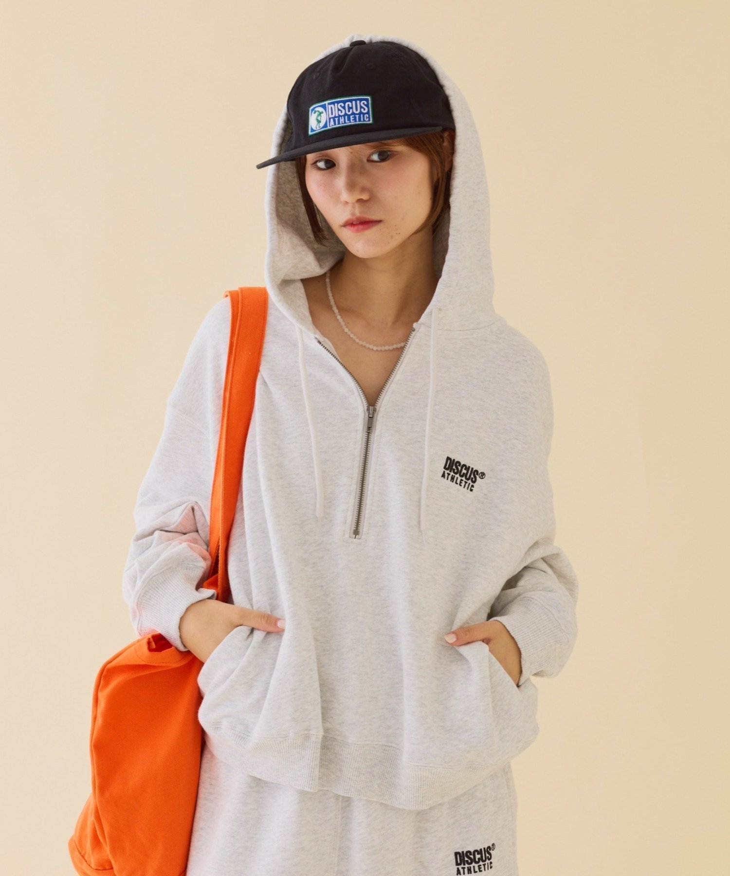 【チャオパニックティピー/CIAOPANIC TYPY】の【DISCUS】裏毛ハーフジップパーカー 人気、トレンドファッション・服の通販 founy(ファニー) 　ファッション　Fashion　レディースファッション　Fashion for Women　トップス・カットソー　Cut & Sew Tops　レディースパーカー・カジュアルフーディー　Casual Hoodies & Sweatshirts　スポーツ　Sports, Activewear　スポーティ　Sporty, Casual Athletic　セットアップ　Set-Up, Coordinated Outfit　パーカー　Hoodie, Parka　モチーフ　Motif, Design Theme　おすすめ　Recommended / Our Picks　 other-1|ID: prp329100004772841 ipo3291000000034770712