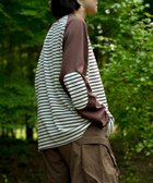 【アイモハ/aimoha】のS more/Raglan sleeve border L/S T-shirt 人気、トレンドファッション・服の通販 founy(ファニー) ファッション Fashion レディースファッション Fashion for Women トップス・カットソー Cut & Sew Tops シャツ・ブラウス・オフィスカジュアル Elegant Blouses & Button-Ups ロングTシャツ・Tシャツ Longline T-Shirts & Tees ボーダー Border, Stripe thumbnail ブラウン|ID: prp329100004772842 ipo3291000000034583366