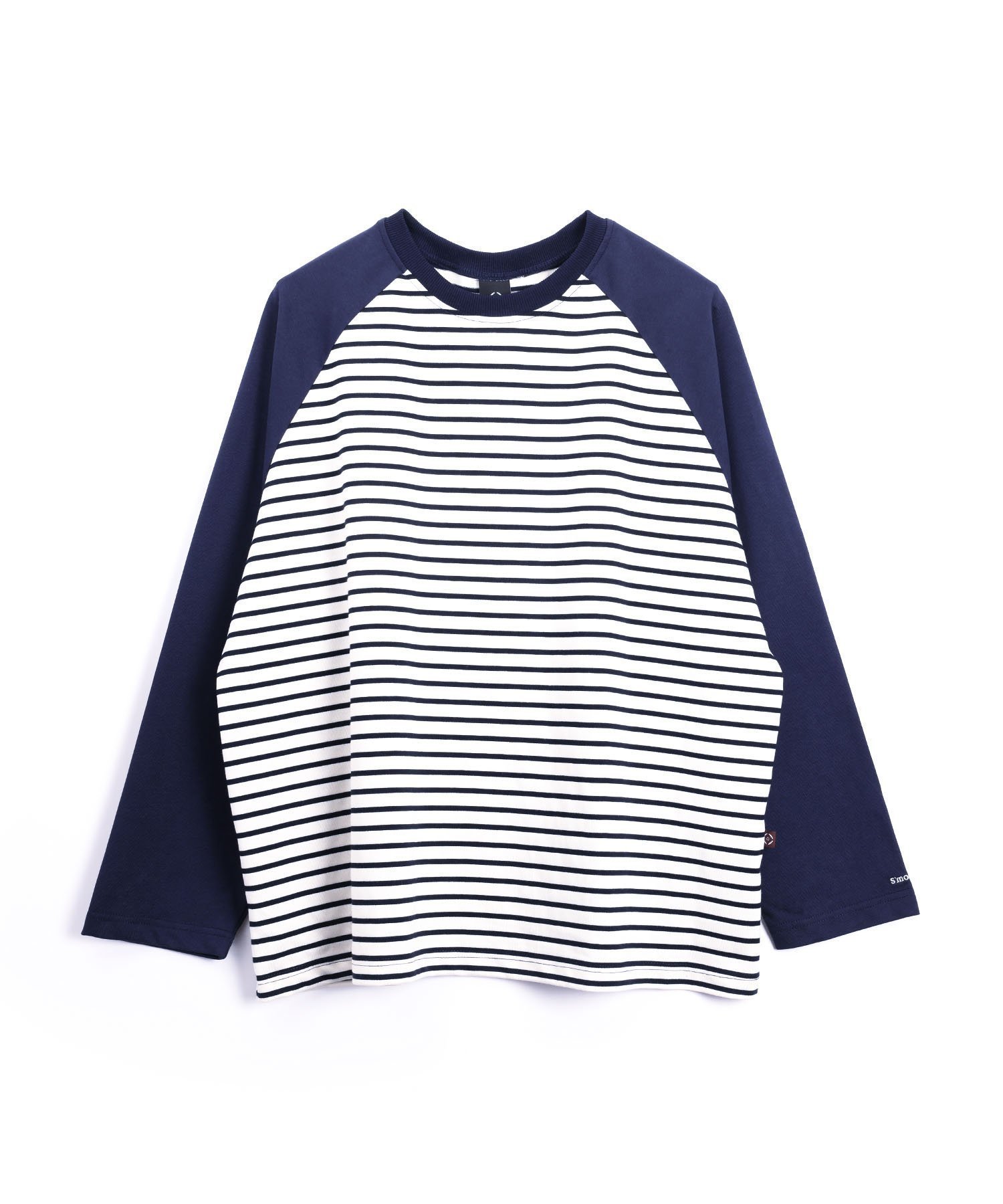【アイモハ/aimoha】のS more/Raglan sleeve border L/S T-shirt インテリア・キッズ・メンズ・レディースファッション・服の通販 founy(ファニー) 　ファッション　Fashion　レディースファッション　Fashion for Women　トップス・カットソー　Cut & Sew Tops　シャツ・ブラウス・オフィスカジュアル　Elegant Blouses & Button-Ups　ロングTシャツ・Tシャツ　Longline T-Shirts & Tees　ボーダー　Border, Stripe　ネイビー|ID: prp329100004772842 ipo3291000000034583367