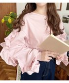 【モーメントプラス/moment+ / MEN】の綿100%天竺ボリュームフリルスリーブロングTシャツ ピンク|ID: prp329100004773188 ipo3291000000034586458