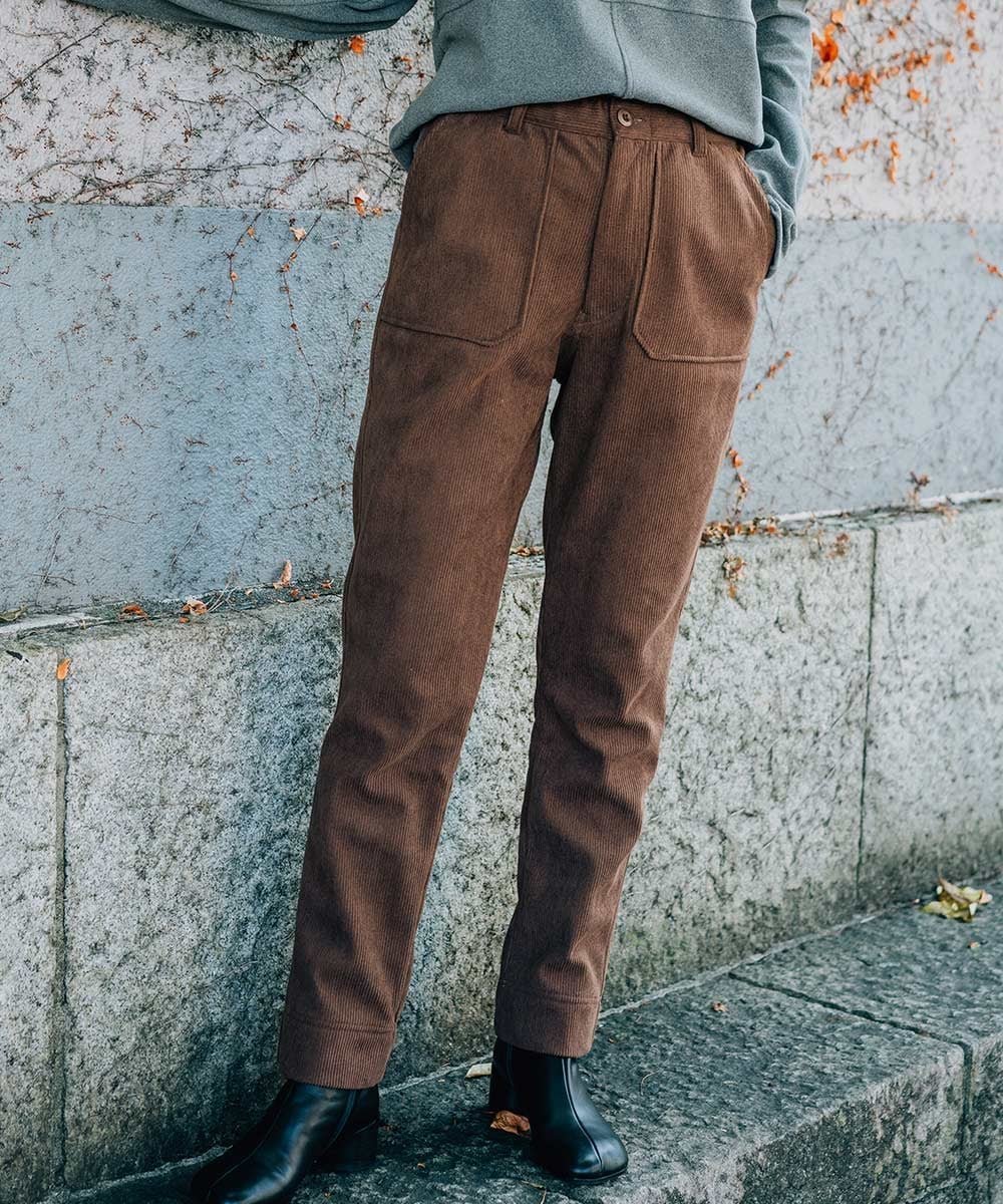 【クリフメイヤー/KRIFF MAYER】の裏フリースコーデュロイベイカーパンツ インテリア・キッズ・メンズ・レディースファッション・服の通販 founy(ファニー) 　ファッション　Fashion　レディースファッション　Fashion for Women　パンツ　Pants & Trousers　コーデュロイ　Corduroy, Cord Fabric　スタンダード　Standard, Basic　タイツ　Tights, Legwear　ベーシック　Basic, Essential　ボンディング　Bonding, Bonded Fabric　A/W・秋冬　Autumn/Winter　BROWN|ID: prp329100004773193 ipo3291000000034586529
