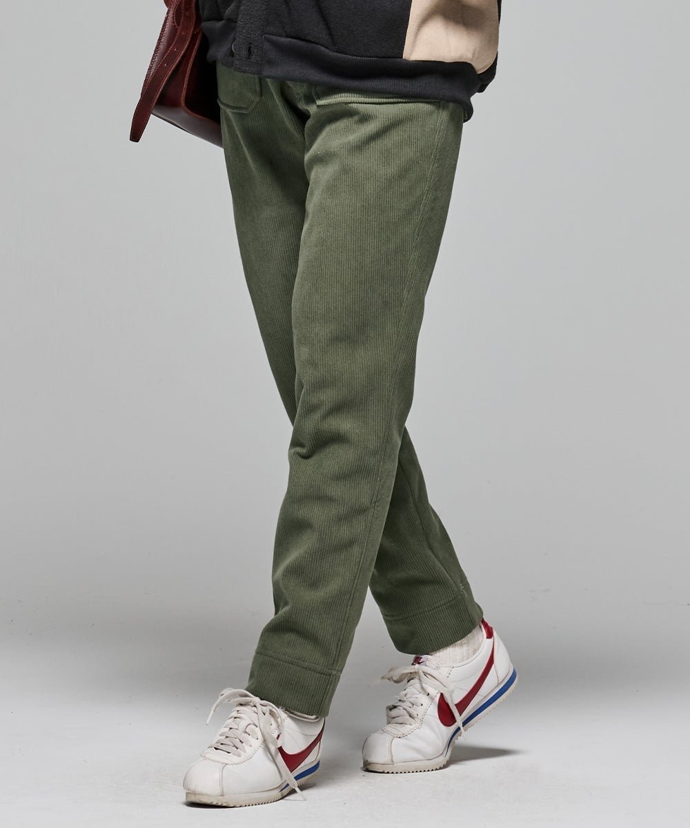 【クリフメイヤー/KRIFF MAYER】の裏フリースコーデュロイベイカーパンツ インテリア・キッズ・メンズ・レディースファッション・服の通販 founy(ファニー) 　ファッション　Fashion　レディースファッション　Fashion for Women　パンツ　Pants & Trousers　コーデュロイ　Corduroy, Cord Fabric　スタンダード　Standard, Basic　タイツ　Tights, Legwear　ベーシック　Basic, Essential　ボンディング　Bonding, Bonded Fabric　A/W・秋冬　Autumn/Winter　OLIVE GREEN|ID: prp329100004773193 ipo3291000000034586530