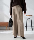 【アー ヴェー ヴェー/a.v.v】の【マシンウォッシャブル/雑誌InRed(宝島社)12月号掲載】ツイード調ワイドパンツ ベージュ|ID: prp329100004773206 ipo3291000000035010059