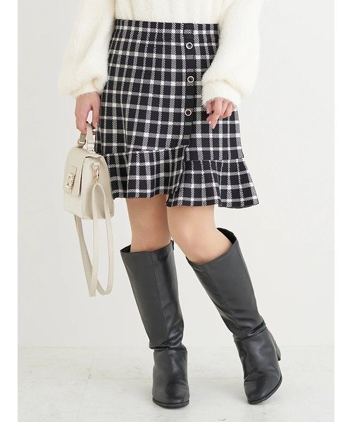 【ジェイ アンド シュプール/Re J&SUPURE】の裾フリルニットスカート(無地・チェック柄) インテリア・キッズ・メンズ・レディースファッション・服の通販 founy(ファニー) ファッション Fashion レディースファッション Fashion for Women スカート Skirts エレガント 上品 Elegant カーディガン Cardigan, Knitwear ガーリー Girly, Feminine Style ジャケット Jacket, Outerwear ストール Stole, Wrap チェック Check, Plaid, Tartan フェミニン Feminine, Girly フリル Frill, Ruffle ポケット Pocket, Pocket Detail マフラー Scarf, Muffler リブニット Rib Knit, Ribbed Knit ロング Long, Long-Length 台形 A-Line, Trapezoid Shape 定番 Standard, Basic Item 無地 Plain, Solid Color A柄|ID: prp329100004773216 ipo3291000000034586975