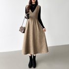 【ココモモ/COCOMOMO】のジャンパースカート Vネック ワンピース レディース ロング ジャンスカ 人気、トレンドファッション・服の通販 founy(ファニー) ファッション Fashion レディースファッション Fashion for Women スカート Skirts タートルネック Turtleneck, High Neck ポケット Pocket, Pocket Detail ロング Long, Long-Length A/W・秋冬 Autumn/Winter thumbnail ブラウン|ID: prp329100004773253 ipo3291000000035217423