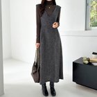 【ココモモ/COCOMOMO】のジャンパースカート Vネック ワンピース レディース ロング ジャンスカ 人気、トレンドファッション・服の通販 founy(ファニー) ファッション Fashion レディースファッション Fashion for Women スカート Skirts タートルネック Turtleneck, High Neck ポケット Pocket, Pocket Detail ロング Long, Long-Length A/W・秋冬 Autumn/Winter thumbnail ディープグレー|ID: prp329100004773253 ipo3291000000035217424