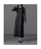 【ビーフラット/bflat】のリーフエンブロイダリーバックデザインドレス オケージョンドレス 結婚式 二次会 ブラック|ID: prp329100004773274 ipo3291000000034588156