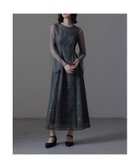 【ビーフラット/bflat】のリーフエンブロイダリーバックデザインドレス オケージョンドレス 結婚式 二次会 チャコール|ID: prp329100004773274 ipo3291000000034588160