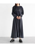 【ヴァン/Vin】のバックボタンブラウスドッキングワンピース チャコールグレー|ID: prp329100004773275 ipo3291000000034588174