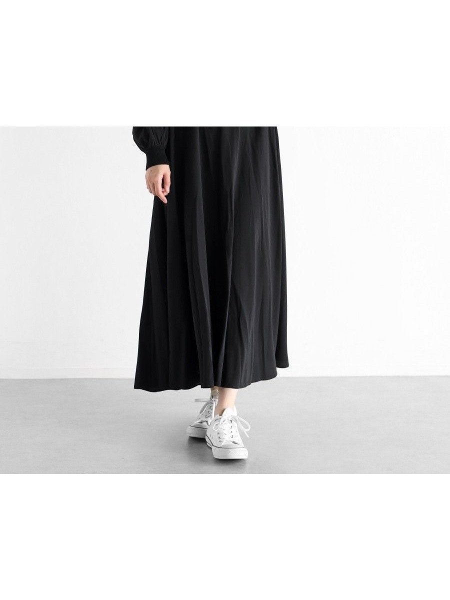 【ヴァン/Vin】のバックボタンブラウスドッキングワンピース インテリア・キッズ・メンズ・レディースファッション・服の通販 founy(ファニー) ファッション Fashion レディースファッション Fashion for Women ワンピース Dresses とろみ Fluid, Flowy Fabric シューズ Shoes, Footwear セットアップ Set-Up, Coordinated Outfit ドッキング Docking, Mixed Material ブラック|ID: prp329100004773275 ipo3291000000034588175