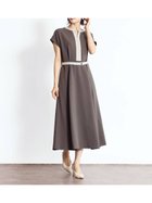 【ヴァン/Vin】の配色Aラインワンピース ダークブラウン|ID: prp329100004773276 ipo3291000000034588181