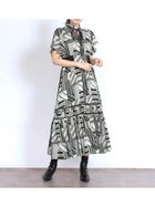 【ヴァン/Vin】のレトロパターンフレアワンピース グレー|ID: prp329100004773277 ipo3291000000034588189