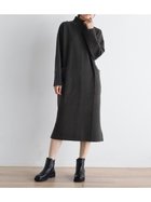 【ラシュッド/LASUD】のサイドポケットニットワンピース ダークグレー|ID: prp329100004773278 ipo3291000000034588216