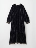 【ヴァン/Vin】のベロアドット刺繍ワンピース 人気、トレンドファッション・服の通販 founy(ファニー) ファッション Fashion レディースファッション Fashion for Women ワンピース Dresses シンプル Simple, Minimal スリーブ Sleeve, Long Sleeve / Short Sleeve ドット Polka Dot, Dot Pattern バルーン Balloon, Balloon Silhouette ベロア Velour, Soft Velvet リボン Ribbon, Bow 別注 Limited Edition, Custom Order thumbnail ブラック|ID: prp329100004773280 ipo3291000000034832151