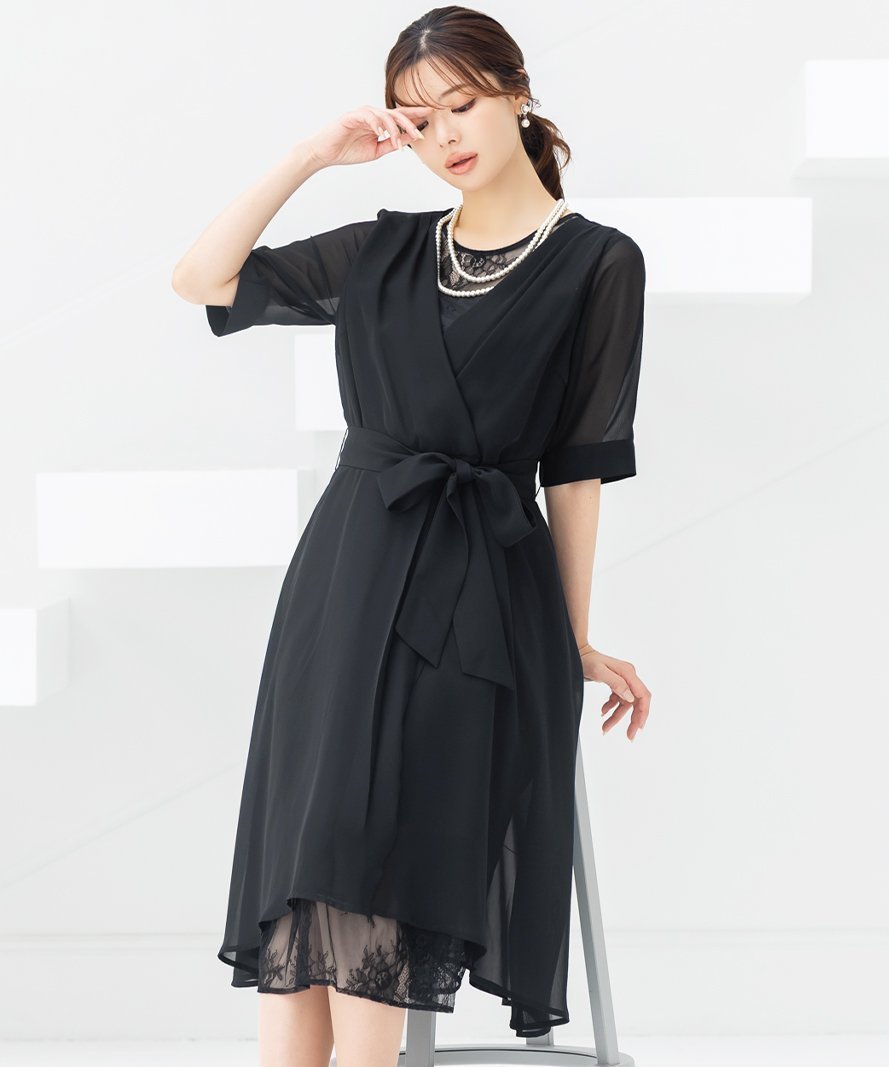 【アッドルージュ/AddRouge】の【着丈が選べる】ドレス 結婚式 フォーマル ワンピース お呼ばれ セレモニー インテリア・キッズ・メンズ・レディースファッション・服の通販 founy(ファニー) ファッション Fashion レディースファッション Fashion for Women ワンピース Dresses フォーマル・パーティードレス・結婚式用ドレス Elegant & Casual Dresses カシュクール Wrap Design ギャザー Gathered, Ruffled 切替 Switching, Contrast Panel シフォン Chiffon, Lightweight Fabric ドレス Dress, One-Piece 定番 Standard, Basic Item フォーマル Formal, Dressy フレア Flare, Flared リボン Ribbon, Bow レース Lace, Lace Fabric ロング Long, Long-Length 再入荷 Restock / Back in Stock おすすめ Recommended / Our Picks エレガント 上品 Elegant セレモニー Ceremony 結婚式 Wedding bk/ブラック|ID: prp329100004773285 ipo3291000000034923843