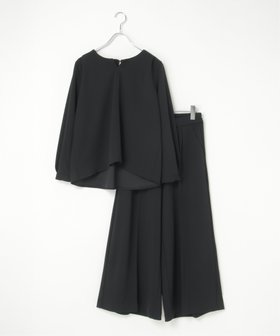 【イッカ/ikka】の【フォーマル対応/2点セット】GOKU楽 長袖フレアセット 人気、トレンドファッション・服の通販 founy(ファニー) ファッション Fashion レディースファッション Fashion for Women トップス・カットソー Cut & Sew Tops カットソー Cut and Sewn Top ジョーゼット Georgette, Semi-Sheer Fabric ストレッチ Stretch, Stretchy Fabric フェミニン Feminine, Girly フォーマル Formal, Dressy フレア Flare, Flared ボトム Bottoms, Lower Wear エレガント 上品 Elegant 長袖 Long Sleeve, Full Sleeve |ID:prp329100004773287