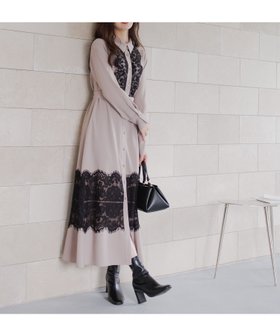 【アンデミュウ/Andemiu】のスソレースキリカエワンピース 人気、トレンドファッション・服の通販 founy(ファニー) ファッション Fashion レディースファッション Fashion for Women ワンピース Dresses フレア Flare, Flared レース Lace, Lace Fabric ロング Long, Long-Length 切替 Switching, Contrast Panel 春 Spring |ID:prp329100004773300