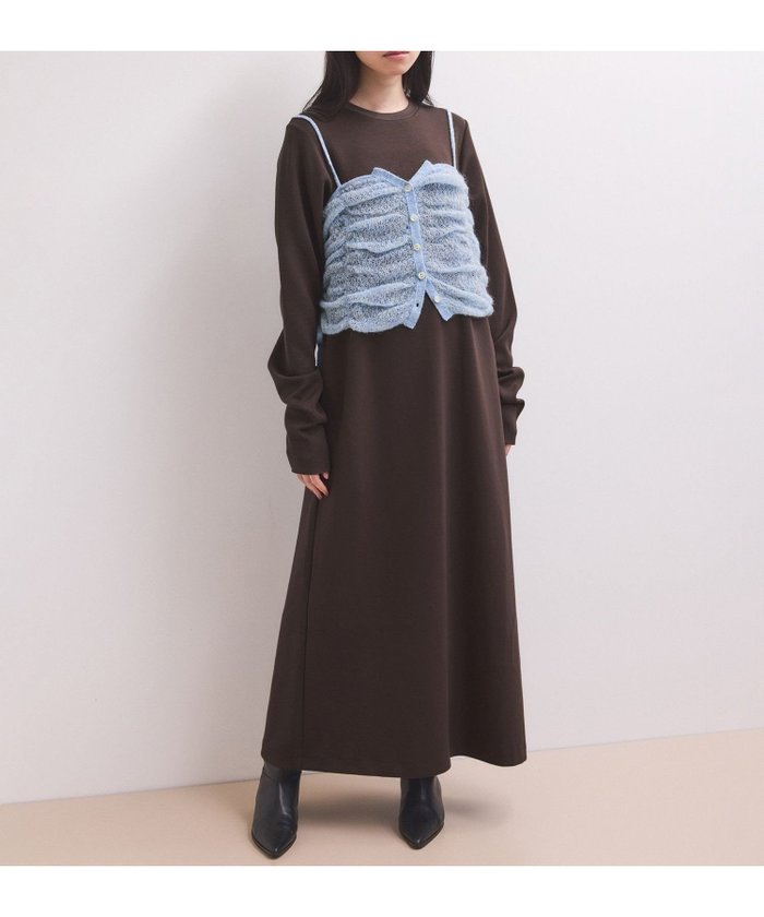 【アダム エ ロペ/ADAM ET ROPE'】の【WEB限定】ニットキャミソールセットワンピース インテリア・キッズ・メンズ・レディースファッション・服の通販 founy(ファニー) https://founy.com/ ファッション Fashion レディースファッション Fashion for Women ワンピース Dresses アクセサリー Fashion Accessories キャミソール Camisole, Spaghetti Strap Top シャーリング Shirring, Ruched タートル Turtleneck, Turtle Collar バランス Balance, Style Balance フィット Fit, Slim Fit フラット Flat, Flat Shoes フロント Front, Front Design ボトム Bottoms, Lower Wear ポケット Pocket, Pocket Detail ミュール Mule, Backless Shoes ロング Long, Long-Length ワイド Wide, Wide Fit 2025年 2025 2025-2026秋冬・A/W Autumn/Winter 2025–26 AW25–26 |ID: prp329100004773303 ipo3291000000035163691