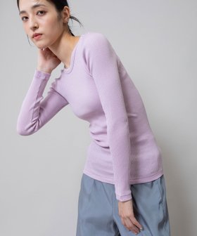 【ミューニック/Munich】のコットンリブクルーネックプルオーバー 人気、トレンドファッション・服の通販 founy(ファニー) ファッション Fashion レディースファッション Fashion for Women トップス・カットソー Cut & Sew Tops カジュアルプルオーバー・ニットトップス Pullovers & Knit Tops / Casual Pullovers インナー Innerwear サロペット Overalls, Salopette シンプル Simple, Minimal スウェット / スエット Sweatshirt, Sweatwear トレンド Trend, Trending Now 定番 Standard, Basic Item バランス Balance, Style Balance ベーシック Basic, Essential ラベンダー Lavender |ID:prp329100004773318