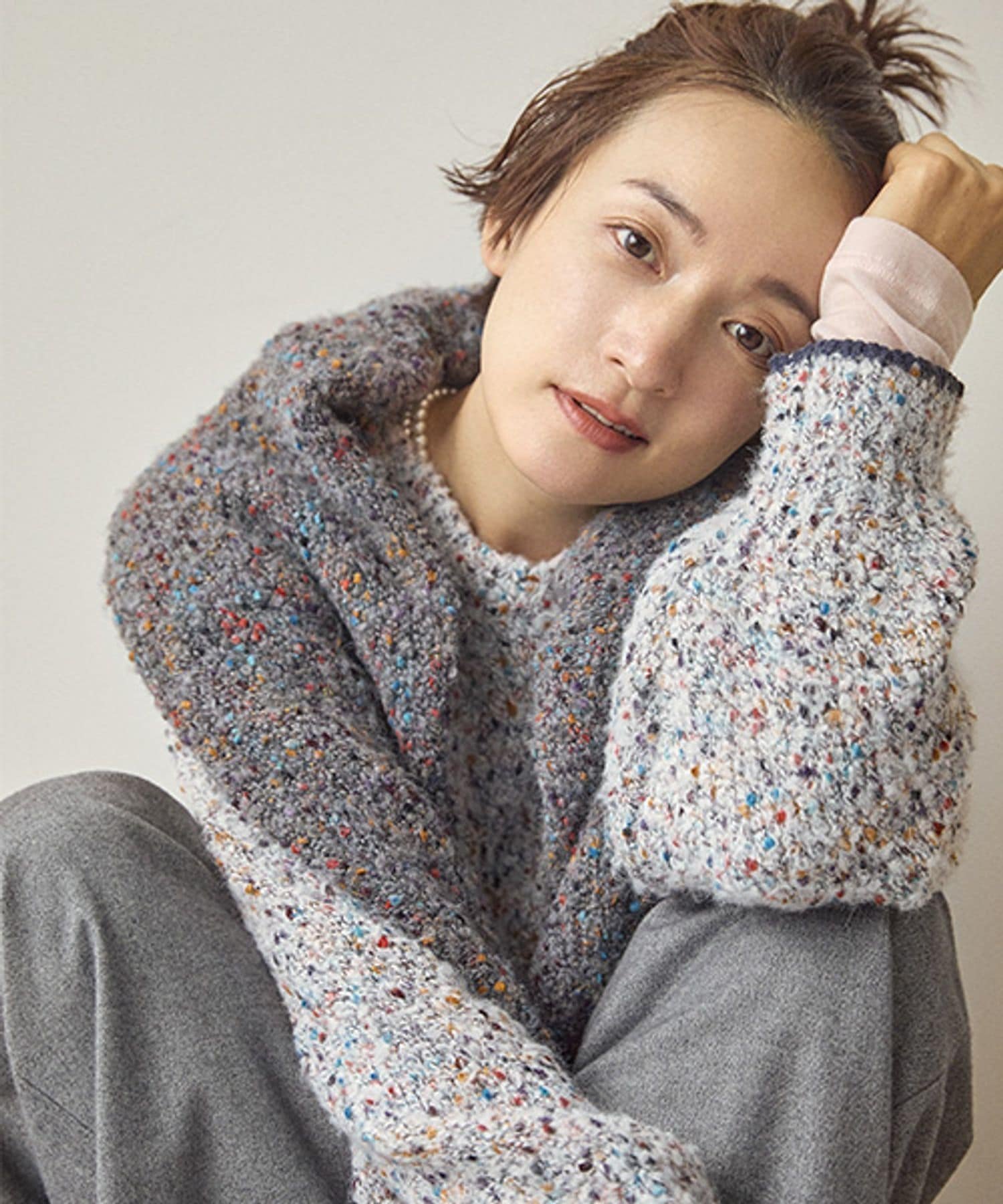 【スタディオ クリップ/studio CLIP】の3ゲージツブツブヤーンチュニックニット 人気、トレンドファッション・服の通販 founy(ファニー) 　ファッション　Fashion　レディースファッション　Fashion for Women　トップス・カットソー　Cut & Sew Tops　ニット　Knit Tops & Sweaters　おすすめ　Recommended / Our Picks　チュニック　Tunic, Long Top　デニム　Denim, Jeans Material　ネップ　Nepp, Slub Yarn　 other-1|ID: prp329100004773415 ipo3291000000034986784