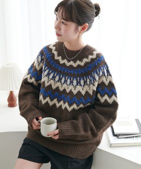 【ディスコート/Discoat】の【暖かおしゃれ見え/ユニセックス】求心柄オーバーニット 人気、トレンドファッション・服の通販 founy(ファニー) ファッション Fashion レディースファッション Fashion for Women トップス・カットソー Cut & Sew Tops ニット Knit Tops & Sweaters おすすめ Recommended / Our Picks スタイリッシュ Stylish, Fashionable スラックス Slacks, Dress Pants デニム Denim, Jeans Material ベーシック Basic, Essential リラックス Relax, Relaxed Fit 人気 Popular, Best Seller 冬 Winter / This Winter |ID:prp329100004773429