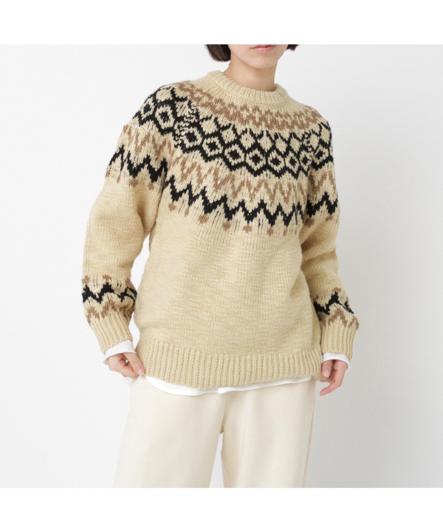 【アールエヌエーエヌ/RNA-N】のK2737 スラブヤーンノルディックプルオーバー インテリア・キッズ・メンズ・レディースファッション・服の通販 founy(ファニー) 　ファッション　Fashion　レディースファッション　Fashion for Women　トップス・カットソー　Cut & Sew Tops　カジュアルプルオーバー・ニットトップス　Pullovers & Knit Tops / Casual Pullovers　シンプル　Simple, Minimal　ボトム　Bottoms, Lower Wear　リラックス　Relax, Relaxed Fit　冬　Winter / This Winter　ベージュ|ID: prp329100004773459 ipo3291000000035050515