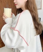 【モーメントプラス/moment+ / MEN】のリンキング配色スウェットライクニットプルオーバー(自宅で洗えるウォッシャブル素材) アイボリー|ID: prp329100004773719 ipo3291000000034595811