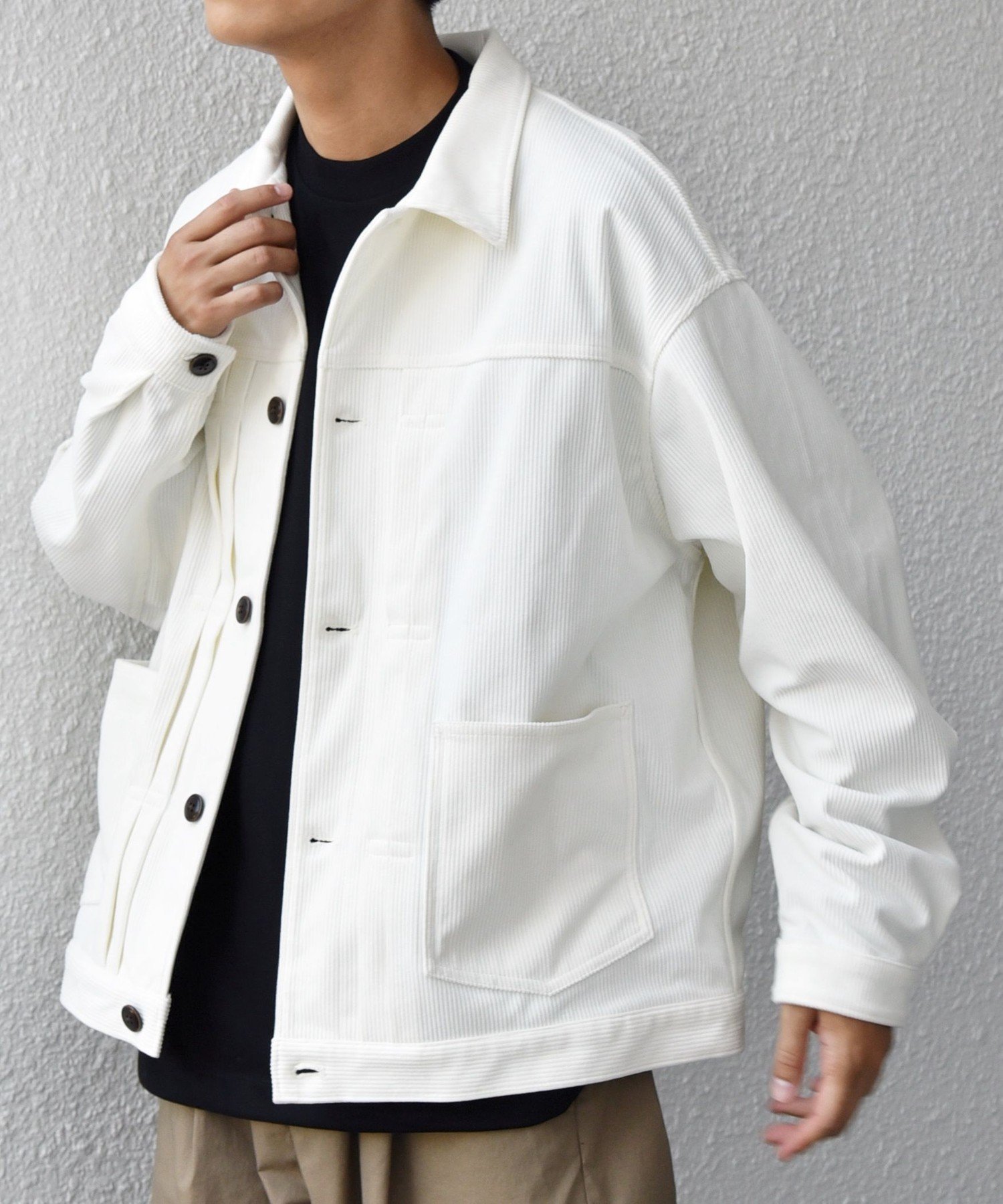 【シップス/SHIPS / MEN】のSHIPS any 洗濯機可能 SOLOTEX コーデュロイ トラック ブルゾン(セットアップ対応) インテリア・キッズ・メンズ・レディースファッション・服の通販 founy(ファニー) 　ファッション　Fashion　メンズファッション　Fashion for Men　セットアップ　Matching Sets　クラシック　Classic, Timeless Style　コーデュロイ　Corduroy, Cord Fabric　ショート　Short, Short Length　スウェット / スエット　Sweatshirt, Sweatwear　ストレッチ　Stretch, Stretchy Fabric　セットアップ　Set-Up, Coordinated Outfit　トレンド　Trend, Trending Now　パッチ　Patch, Appliqué　ブルゾン　Blouson, Bomber Jacket　ポケット　Pocket, Pocket Detail　ミックス　Mix, Mixed Style　ホワイト|ID: prp329100004773729 ipo3291000000034595893