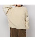 【ニコアンド/niko and】のMA-1ディテールニットプルオーバー 人気、トレンドファッション・服の通販 founy(ファニー) ファッション Fashion レディースファッション Fashion for Women トップス・カットソー Cut & Sew Tops ニット Knit Tops & Sweaters カジュアルプルオーバー・ニットトップス Pullovers & Knit Tops / Casual Pullovers おすすめ Recommended / Our Picks トレンド Trend, Trending Now ドッキング Docking, Mixed Material ブルゾン Blouson, Bomber Jacket プリーツ Pleats, Pleated ミリタリー Military, Army Style 今季 This Season, Current Season thumbnail アイボリー|ID: prp329100004773781 ipo3291000000034596367