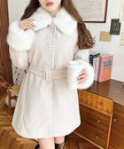 【モーメントプラス/moment+ / MEN】のファーティペット付きミドル丈ステンカラーコート アイボリー|ID: prp329100004773805 ipo3291000000034596857