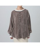 【レプシィム ローリーズファーム/LEPSIM LOWRYS FARM】のドッキングヘンリープルオーバー 人気、トレンドファッション・服の通販 founy(ファニー) ファッション Fashion レディースファッション Fashion for Women トップス・カットソー Cut & Sew Tops カジュアルプルオーバー・ニットトップス Pullovers & Knit Tops / Casual Pullovers おすすめ Recommended / Our Picks インナー Innerwear シンプル Simple, Minimal ドッキング Docking, Mixed Material ベロア Velour, Soft Velvet thumbnail グレー15|ID: prp329100004773810 ipo3291000000034962031