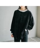 【レプシィム ローリーズファーム/LEPSIM LOWRYS FARM】のドッキングヘンリープルオーバー 人気、トレンドファッション・服の通販 founy(ファニー) ファッション Fashion レディースファッション Fashion for Women トップス・カットソー Cut & Sew Tops カジュアルプルオーバー・ニットトップス Pullovers & Knit Tops / Casual Pullovers おすすめ Recommended / Our Picks インナー Innerwear シンプル Simple, Minimal ドッキング Docking, Mixed Material ベロア Velour, Soft Velvet thumbnail ブラック09|ID: prp329100004773810 ipo3291000000034962033