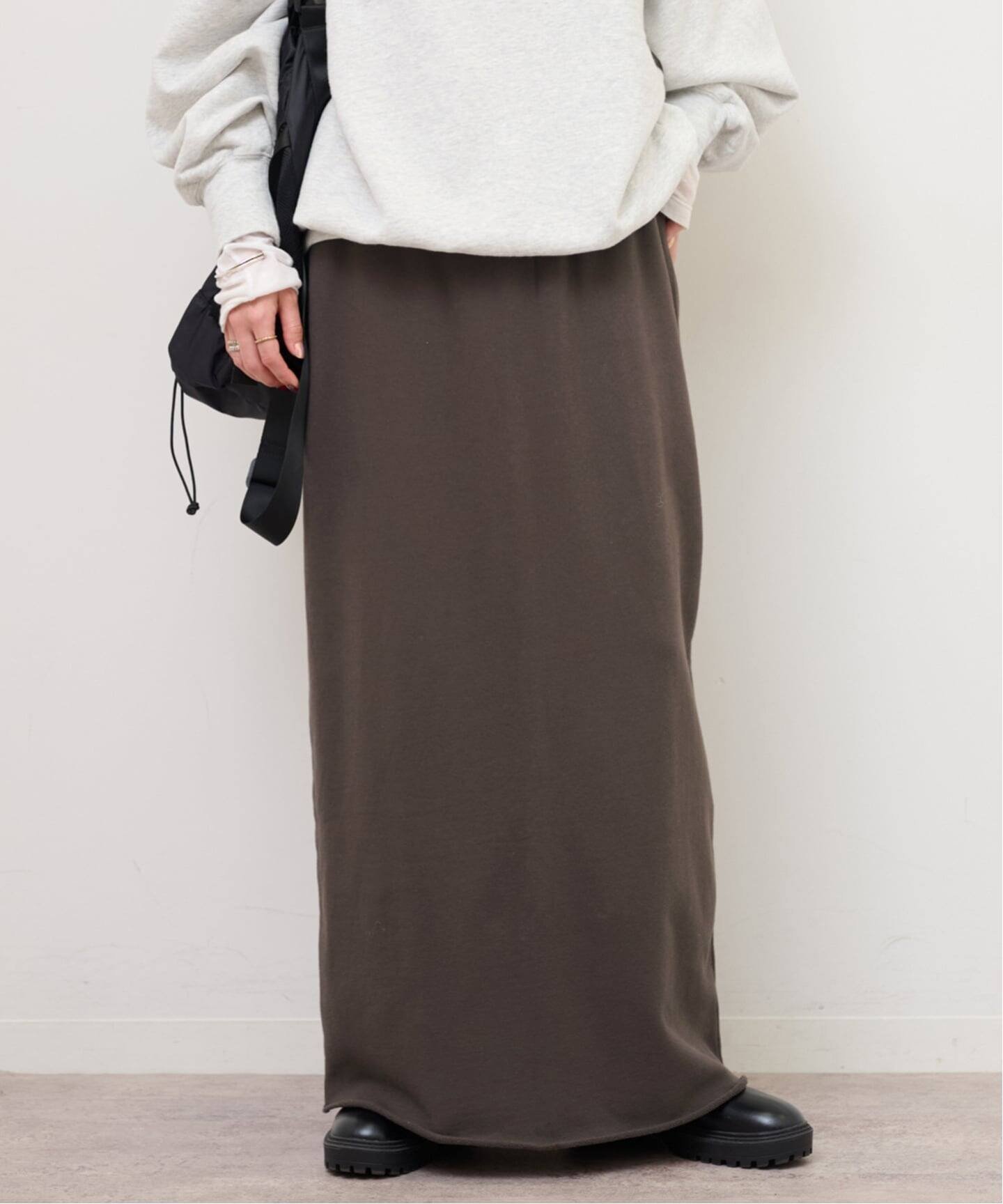 【ジャーナルスタンダード レリューム/JOURNAL STANDARD relume】の《WEB限定追加10》スウェットマキシスカート インテリア・キッズ・メンズ・レディースファッション・服の通販 founy(ファニー) 　ファッション　Fashion　レディースファッション　Fashion for Women　スカート　Skirts　2025年　2025　2025-2026秋冬・A/W　Autumn/Winter 2025–26 AW25–26　シンプル　Simple, Minimal　スウェット / スエット　Sweatshirt, Sweatwear　ポケット　Pocket, Pocket Detail　マキシ　Maxi, Full Length　ブラウン|ID: prp329100004773887 ipo3291000000035047940